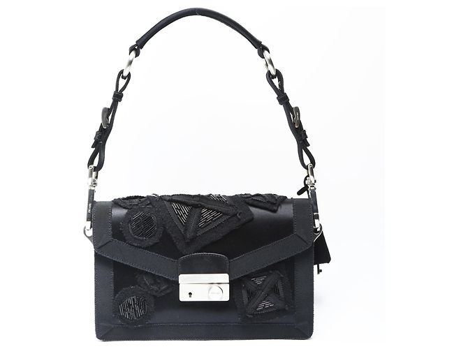 Borsa a Spalla in Raso SOUND BRAID di Prada Nero - vista 2