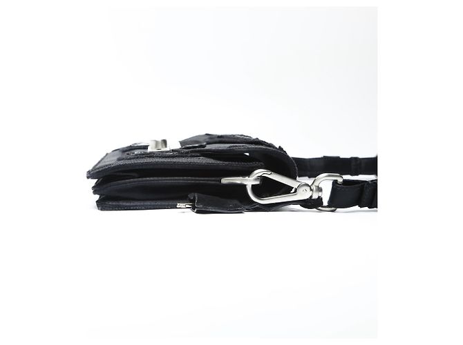 Borsa a Spalla in Raso SOUND BRAID di Prada Nero - vista 5
