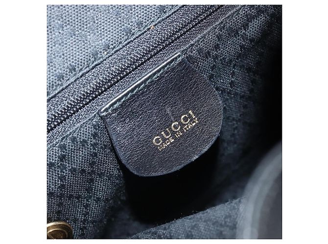 Gucci Vintage Bamboo Leather Mini Nero - vista 6