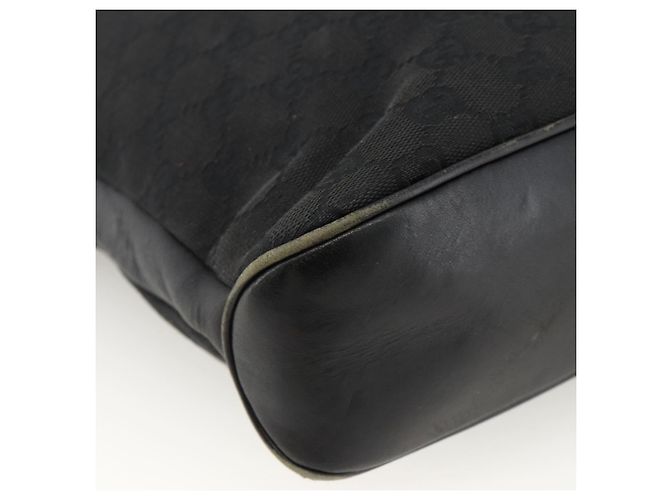 Borsa a Spalla GG Canvas Gucci Nera Argento 109097 Auth 172771 Nero - vista 11