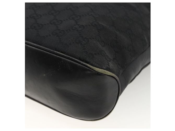 Borsa a Spalla GG Canvas Gucci Nera Argento 109097 Auth 172771 Nero - vista 12