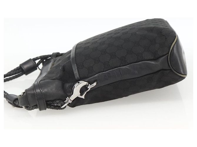 Borsa a Spalla GG Canvas Gucci Nera Argento 109097 Auth 172771 Nero - vista 4