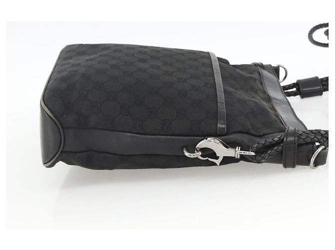 Borsa a Spalla GG Canvas Gucci Nera Argento 109097 Auth 172771 Nero - vista 5