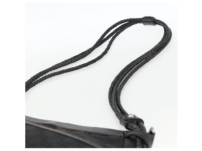 Borsa a Spalla GG Canvas Gucci Nera Argento 109097 Auth 172771 Nero - vista 8