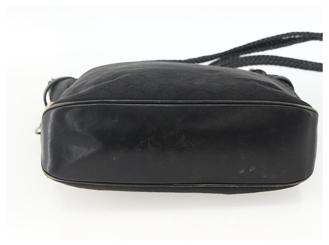Borsa a Spalla GG Canvas Gucci Nera Argento 109097 Auth 172771 Nero - vista 9