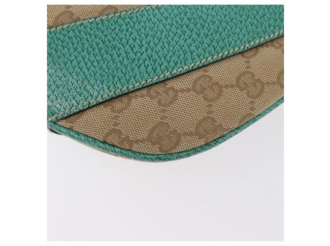 Borsa a Spalla GG Canvas Gucci Beige Verde Menta Argento 124357 Auth BA11129 - vista 13