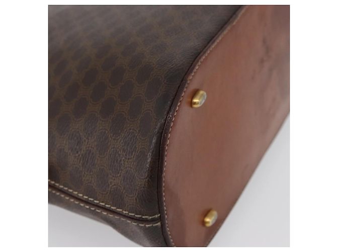 Céline Borsa a mano in tela Macadam CELINE in pelle PVC marrone oro Auth fm5177 D'oro - vista 13
