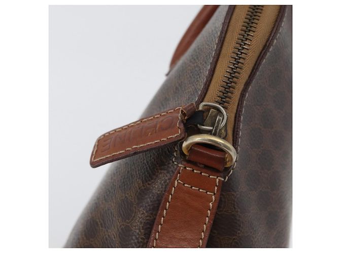 Céline Borsa a mano in tela Macadam CELINE in pelle PVC marrone oro Auth fm5177 D'oro - vista 15