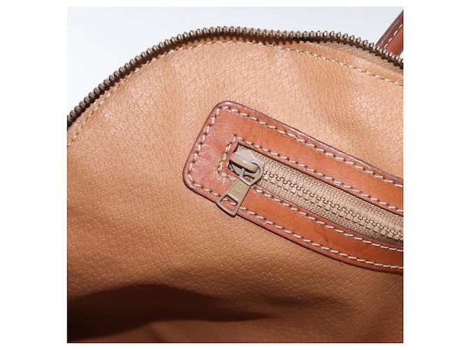 Céline Borsa a mano in tela Macadam CELINE in pelle PVC marrone oro Auth fm5177 D'oro - vista 19