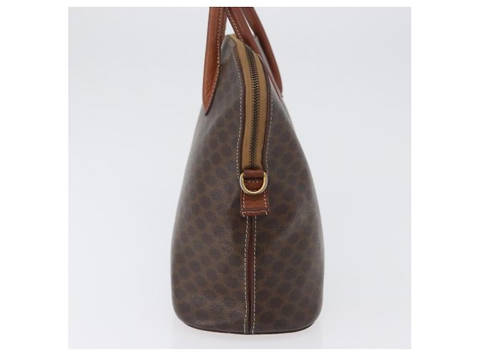Céline Borsa a mano in tela Macadam CELINE in pelle PVC marrone oro Auth fm5177 D'oro - vista 4