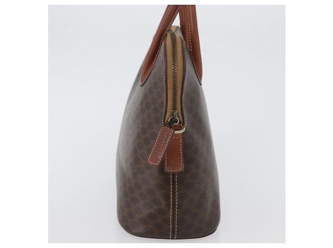 Céline Borsa a mano in tela Macadam CELINE in pelle PVC marrone oro Auth fm5177 D'oro - vista 5