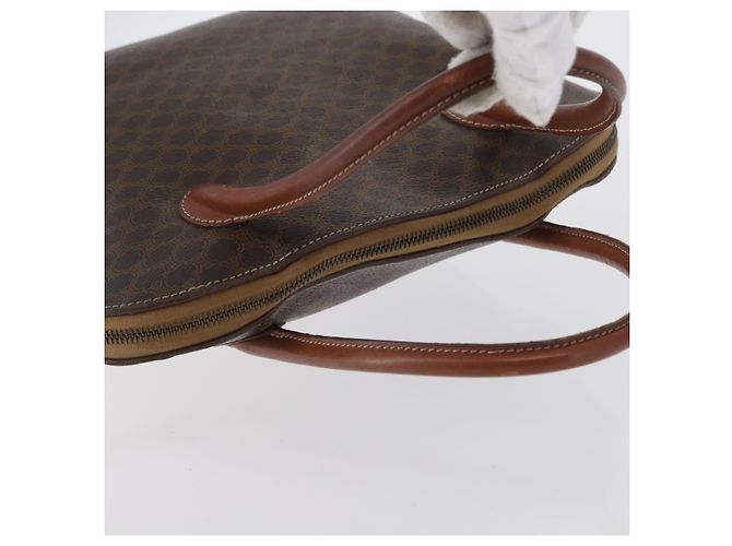 Céline Borsa a mano in tela Macadam CELINE in pelle PVC marrone oro Auth fm5177 D'oro - vista 6