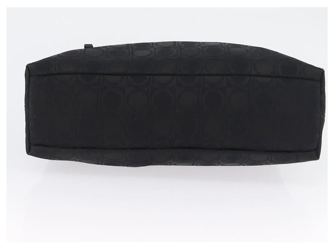 Bolso Tote Gancini de lona y cuero negro plateado Salvatore Ferragamo Auth BA11046 - vista 9