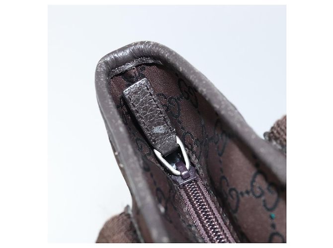 GUCCI GG Canvas Tote Bag Braun Silber 180450 Auth 172731 - Ansicht 14