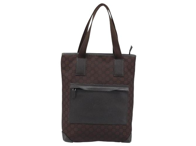 GUCCI GG Canvas Tote Bag Braun Silber 180450 Auth 172731 - Ansicht 2