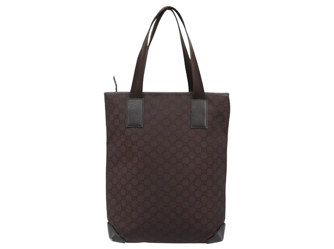 GUCCI GG Canvas Tote Bag Braun Silber 180450 Auth 172731 - Ansicht 3