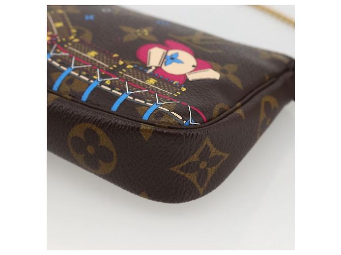LOUIS VUITTON Monogram Vivienne Mini Pochette Accessori M81637 Auth 167034SM Monogramma - vista 10