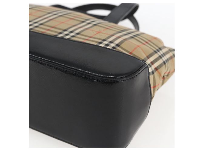 Borsa a mano in tela Nova Check Burberry marrone oro Auth mr2045 D'oro - vista 10