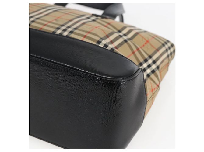 Borsa a mano in tela Nova Check Burberry marrone oro Auth mr2045 D'oro - vista 12