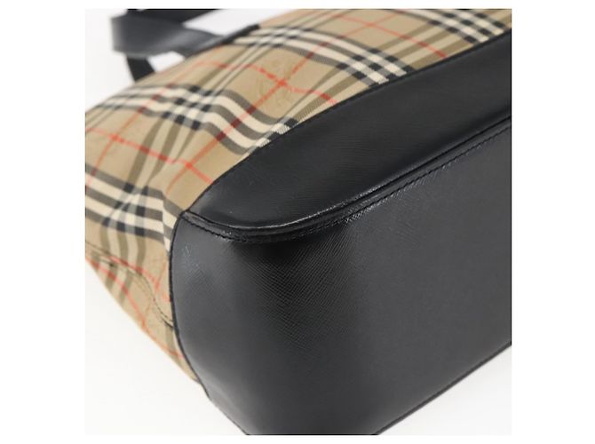 Borsa a mano in tela Nova Check Burberry marrone oro Auth mr2045 D'oro - vista 13