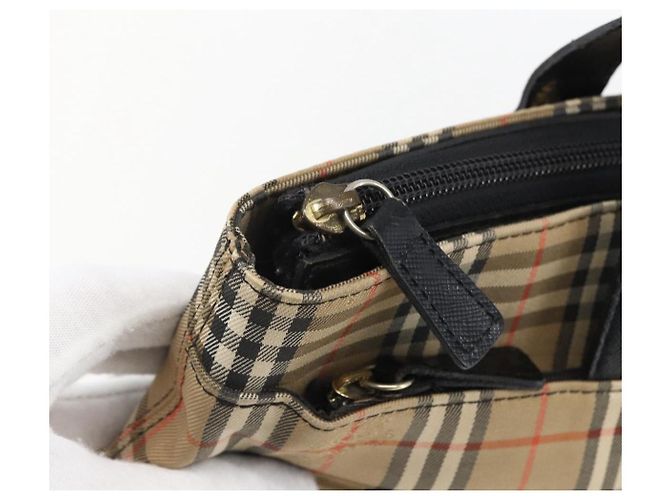 Borsa a mano in tela Nova Check Burberry marrone oro Auth mr2045 D'oro - vista 15