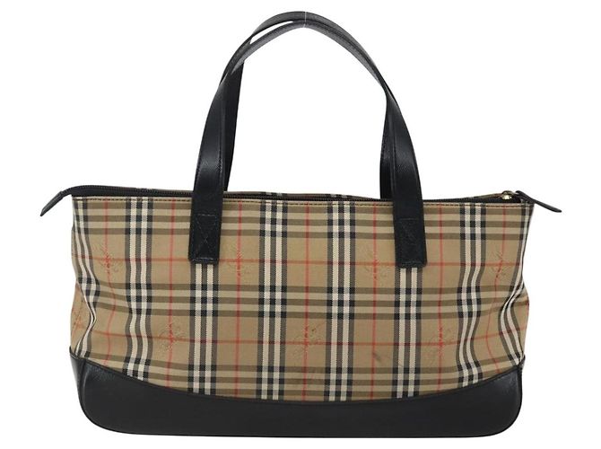 Borsa a mano in tela Nova Check Burberry marrone oro Auth mr2045 D'oro - vista 3