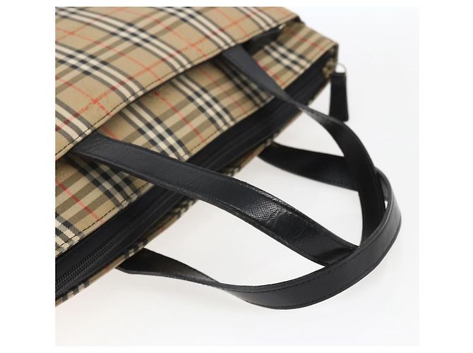 Borsa a mano in tela Nova Check Burberry marrone oro Auth mr2045 D'oro - vista 7