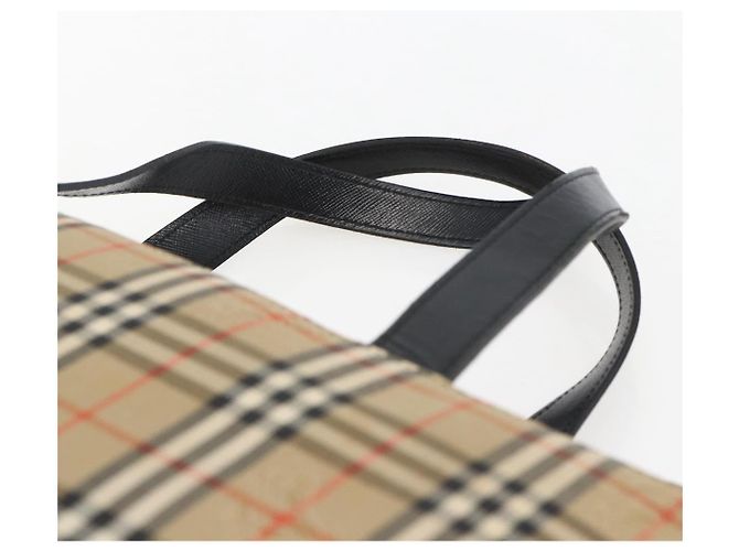 Borsa a mano in tela Nova Check Burberry marrone oro Auth mr2045 D'oro - vista 8