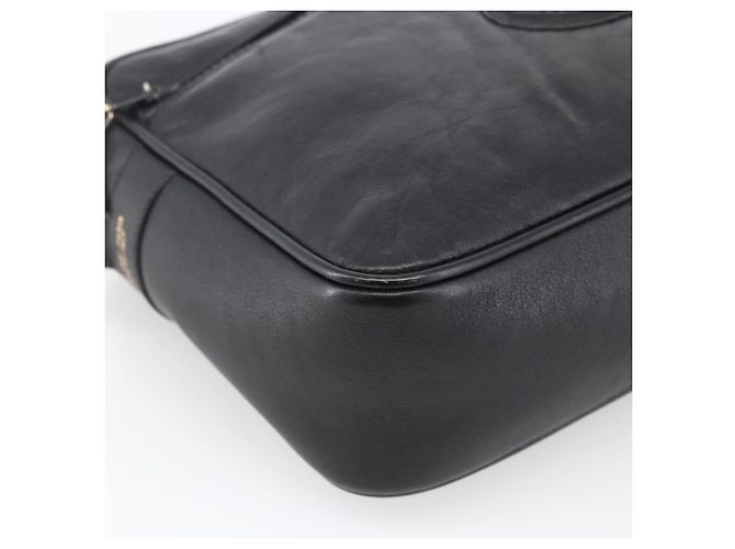 Céline Borsa a Spalla CELINE in Pelle Nera e Oro Auth bs33579 Nero D'oro - vista 11