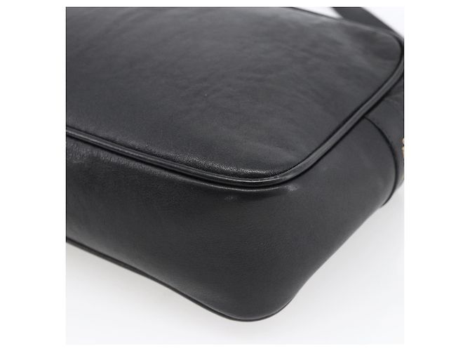 Céline Borsa a Spalla CELINE in Pelle Nera e Oro Auth bs33579 Nero D'oro - vista 12