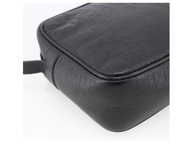 Céline Borsa a Spalla CELINE in Pelle Nera e Oro Auth bs33579 Nero D'oro - vista 13