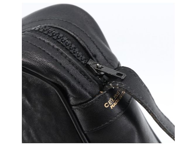 Céline Borsa a Spalla CELINE in Pelle Nera e Oro Auth bs33579 Nero D'oro - vista 14