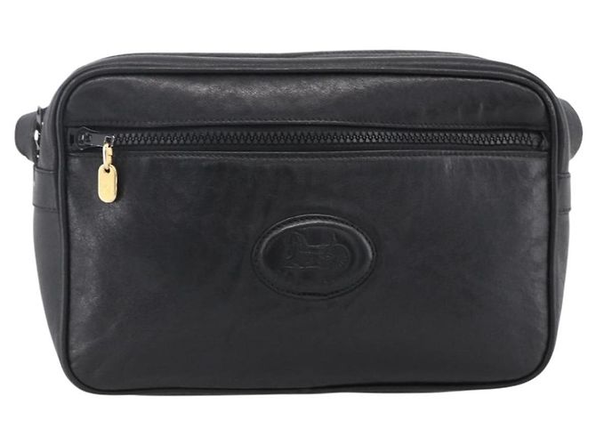 Céline Borsa a Spalla CELINE in Pelle Nera e Oro Auth bs33579 Nero D'oro - vista 2