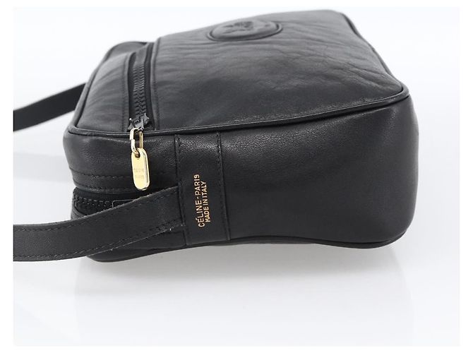 Céline Borsa a Spalla CELINE in Pelle Nera e Oro Auth bs33579 Nero D'oro - vista 4