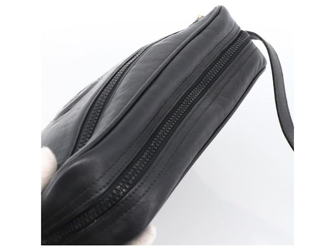 Céline Borsa a Spalla CELINE in Pelle Nera e Oro Auth bs33579 Nero D'oro - vista 6