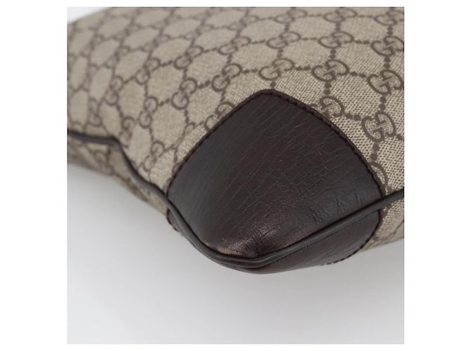 Borsa a Spalla GG Supreme in PVC Beige e Argento di GUCCI 148476 Auth ka2706 - vista 11