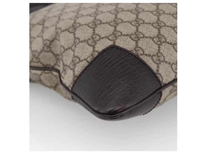 Borsa a Spalla GG Supreme in PVC Beige e Argento di GUCCI 148476 Auth ka2706 - vista 13