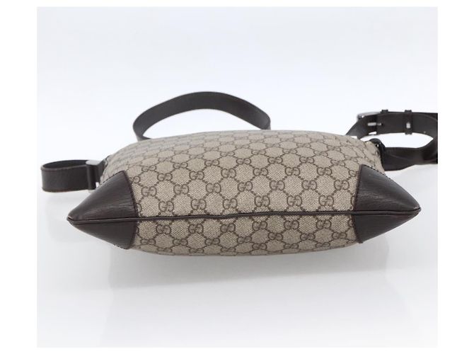 Borsa a Spalla GG Supreme in PVC Beige e Argento di GUCCI 148476 Auth ka2706 - vista 9