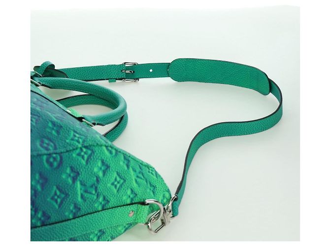 LOUIS VUITTON Borsa Tote Keepall Monogram Taurillon Illusion M59688 Auth 166969SM Verde - vista 12