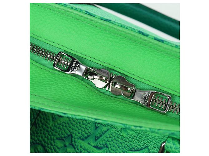 LOUIS VUITTON Borsa Tote Keepall Monogram Taurillon Illusion M59688 Auth 166969SM Verde - vista 20