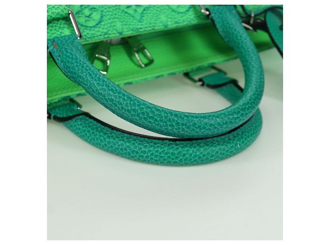 LOUIS VUITTON Borsa Tote Keepall Monogram Taurillon Illusion M59688 Auth 166969SM Verde - vista 7