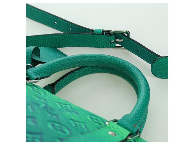 LOUIS VUITTON Borsa Tote Keepall Monogram Taurillon Illusion M59688 Auth 166969SM Verde - vista 8