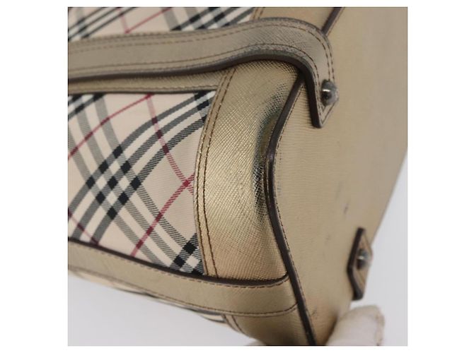 Borsa a Spalla Nova Check in Tela Beige e Argento Autentica BURBERRY 172803 - vista 10