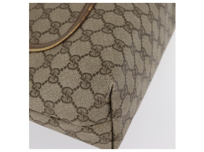 Borsa tote Gucci GG Supreme Web Sherry Line in PVC beige e oro 39 02 003 Auth fm5189 - vista 11