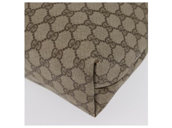 Borsa tote Gucci GG Supreme Web Sherry Line in PVC beige e oro 39 02 003 Auth fm5189 - vista 14