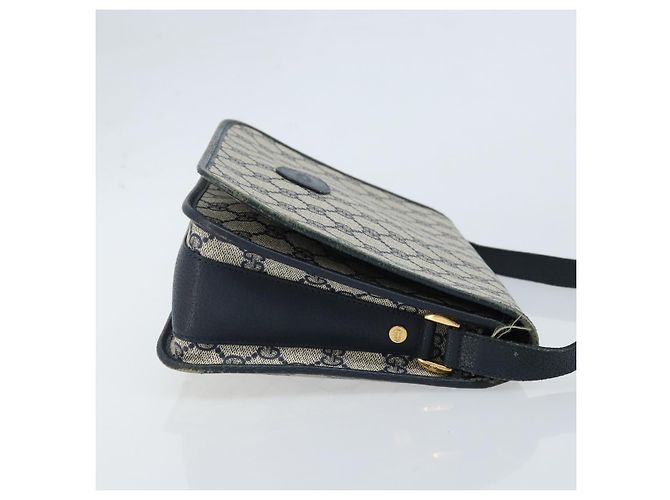 Gucci Borsa a Spalla GG Supreme PVC Navy Gold 001 116 0847 Auth ARZ232 D'oro Blu navy - vista 4