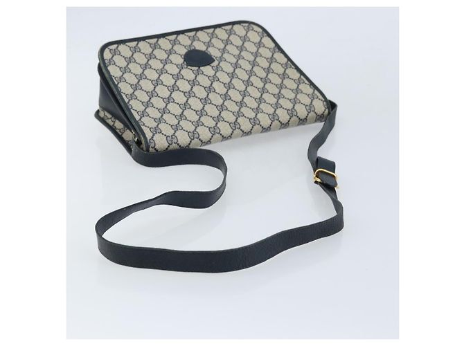 Gucci Borsa a Spalla GG Supreme PVC Navy Gold 001 116 0847 Auth ARZ232 D'oro Blu navy - vista 7