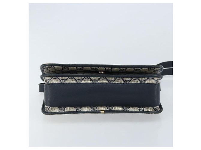 Gucci Borsa a Spalla GG Supreme PVC Navy Gold 001 116 0847 Auth ARZ232 D'oro Blu navy - vista 9