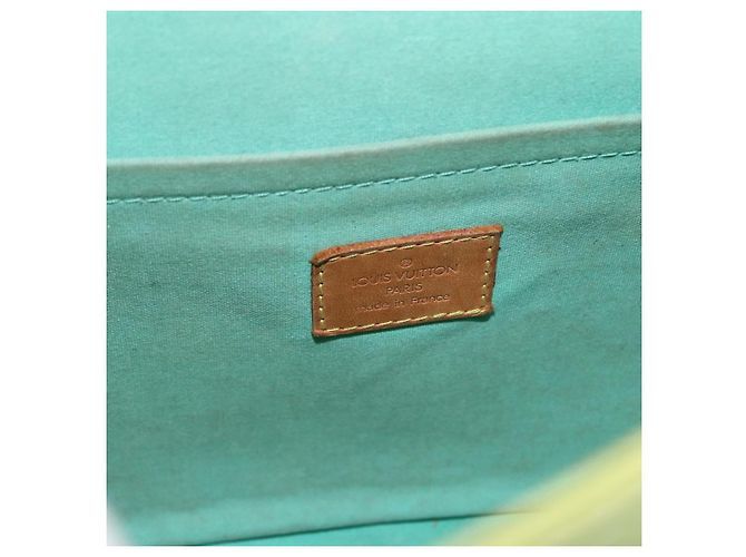LOUIS VUITTON Borsa a Spalla Vernis Biscayne Bay GM Menta M91285 Auth LNZ031 Verde - vista 14