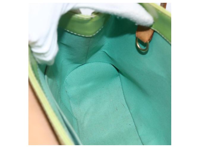 LOUIS VUITTON Borsa a Spalla Vernis Biscayne Bay GM Menta M91285 Auth LNZ031 Verde - vista 16